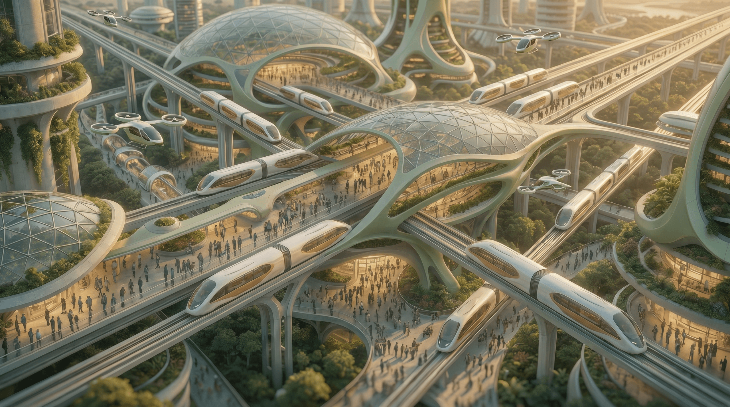 megacity mass transit trains evtols